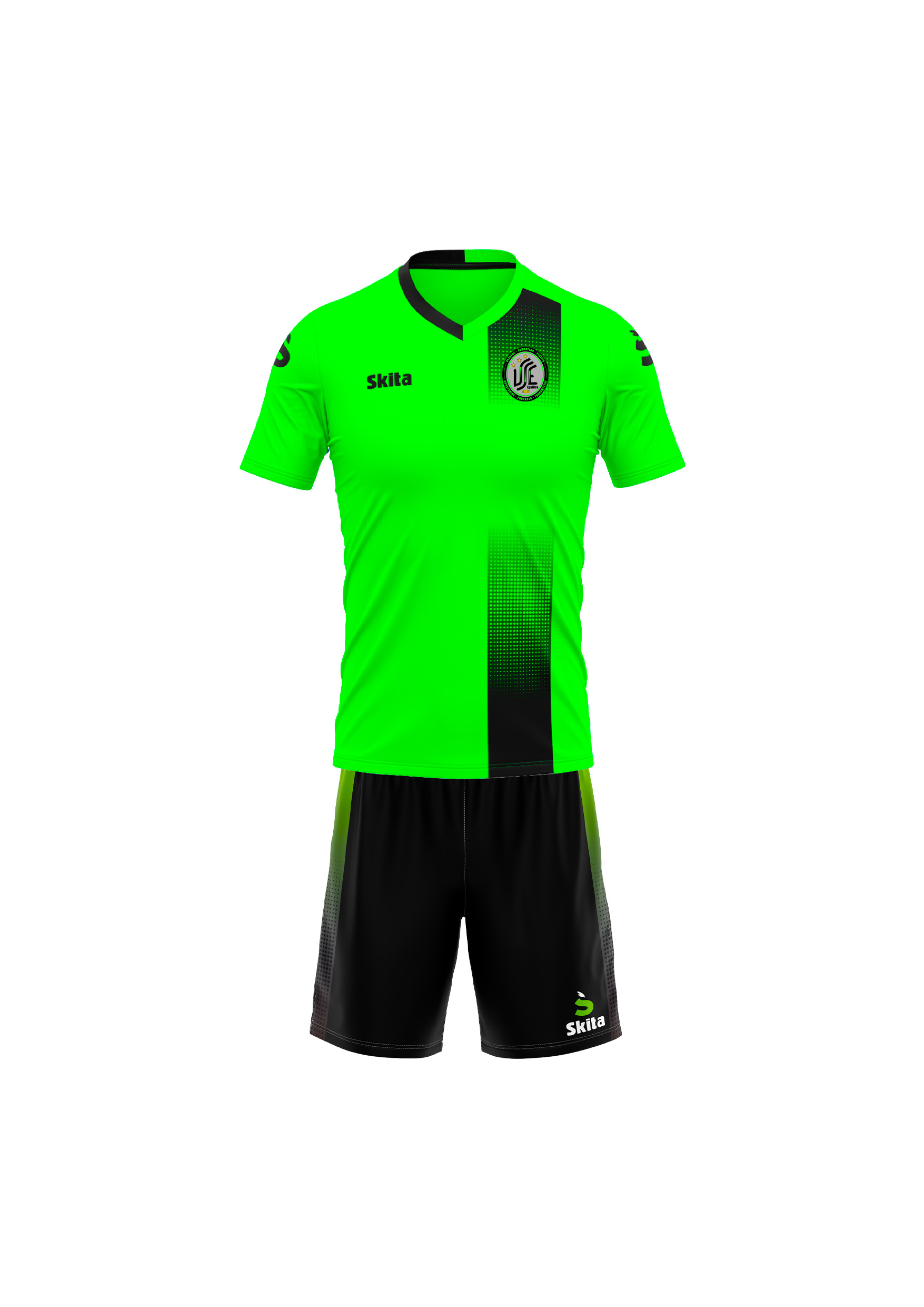 Maillot Short TAVIRA vert fluo/noir (US EGUILLES)